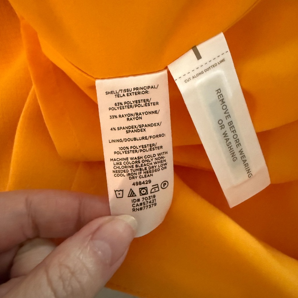 Ann Taylor Doubleweave Square Neck Shealth Dress-Citrus Yellow-Size 8 - Picture 3 of 3